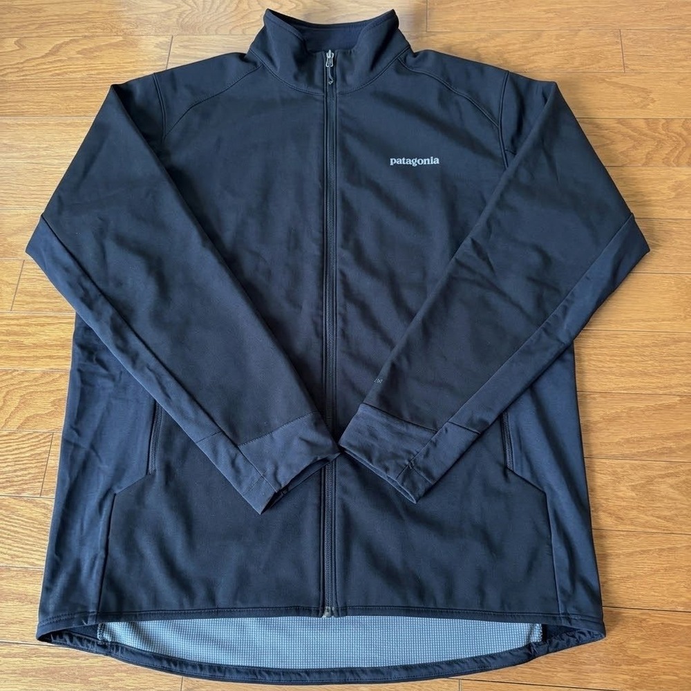 Patagonia Mens Adze Hybrid Softshell Jacket Black Full Zip Fleece Lined XXL